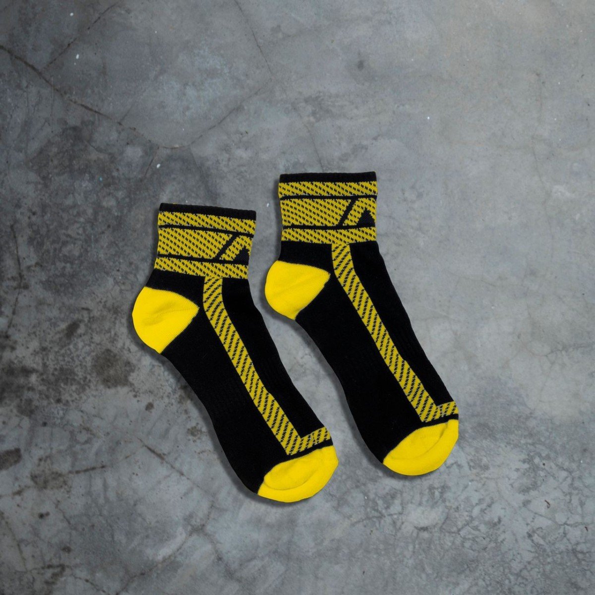 Ponožky AD Fetish ADF27 Fetish Ankle Sock čierno-žlté