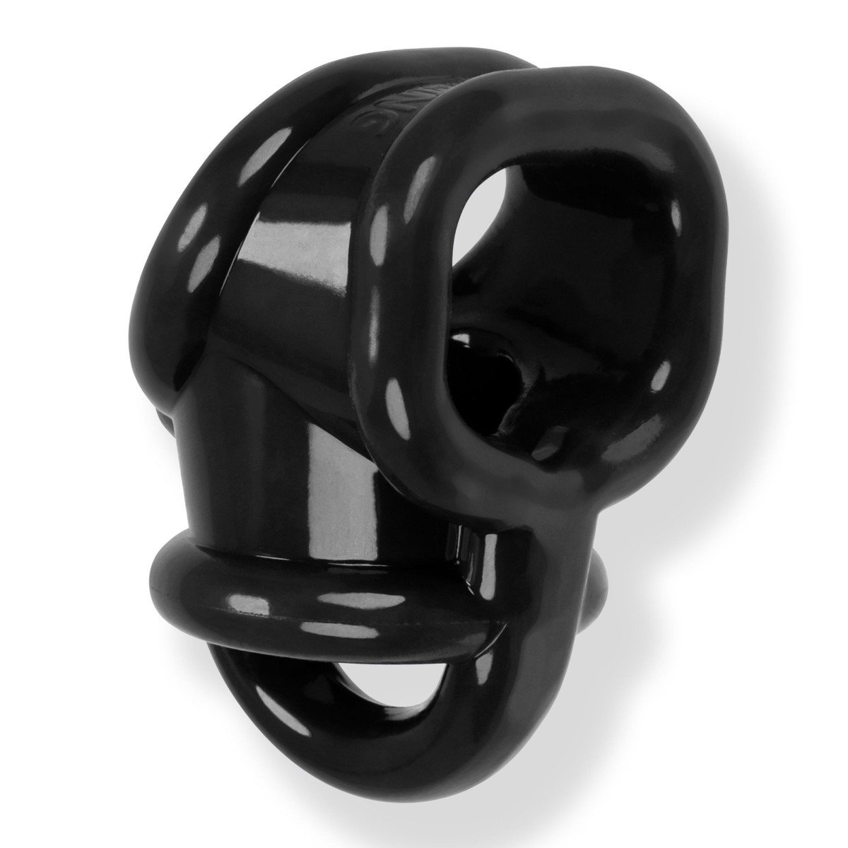 Erekční kroužek a natahovač varlat Oxballs Ballsling černý, elastický erekční kroužek na penis a varlata
