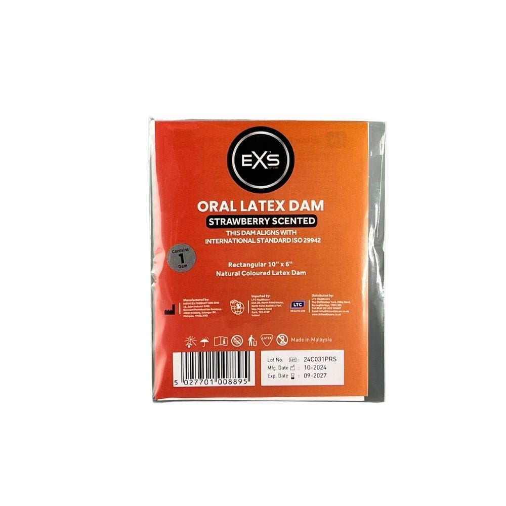 EXS Oral Latex Dam Strawberry 1 pc