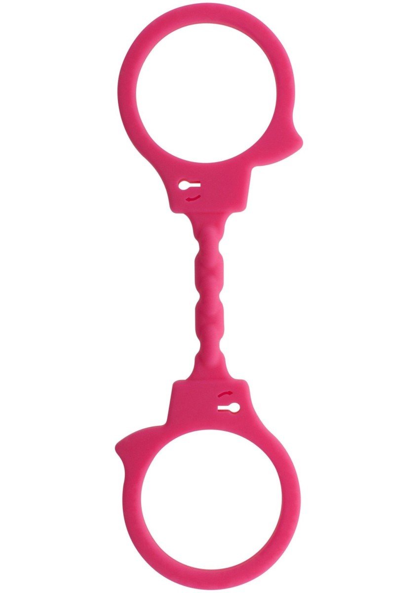 Silikónové putá ToyJoy Stretchy Fun Cuffs ružové