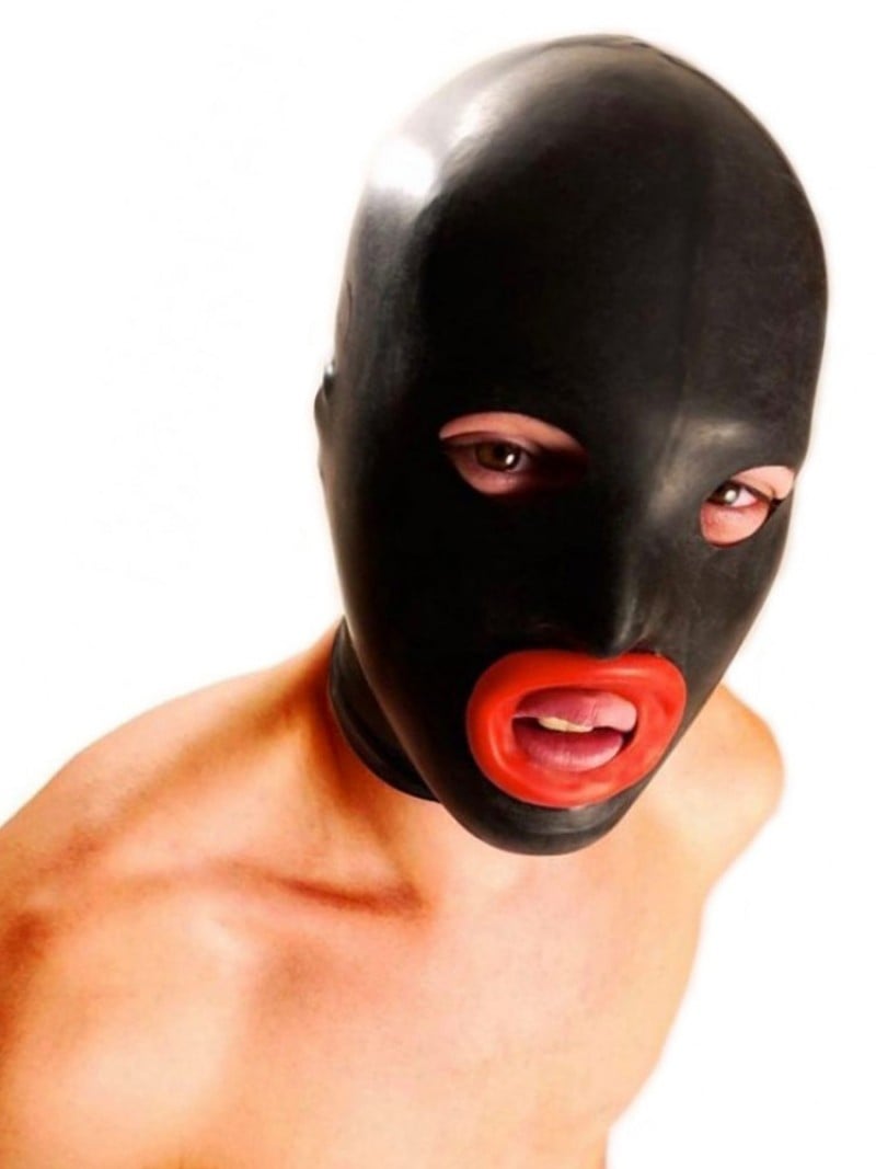 M&K Rubber Hood Red Lips
