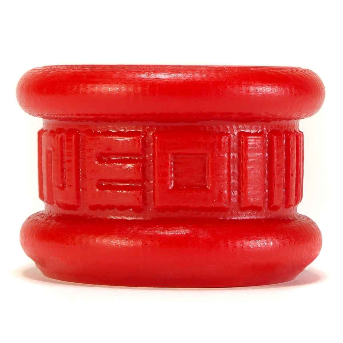 Natahovač varlat Oxballs Neo krátký červený, silikonový natahovač varlat 3,2 cm