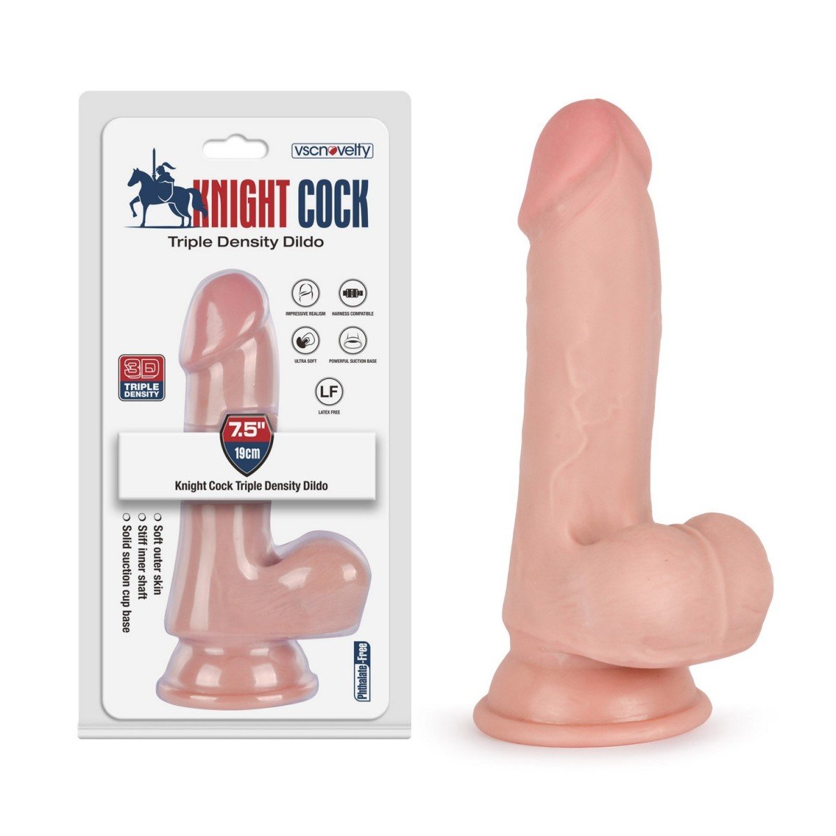 Dildo VscNovelty Knight Cock Triple Density 7.5″
