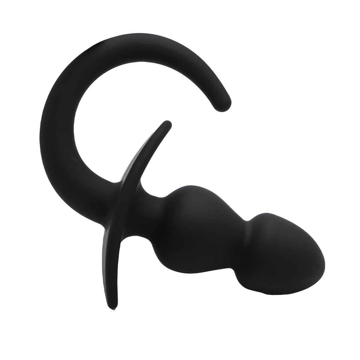Slave4master Double Dog Tail Butt Plug Black