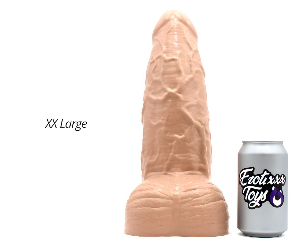Erotixxx Toys Big Veiny Dildo Pale Flesh 75% XXL
