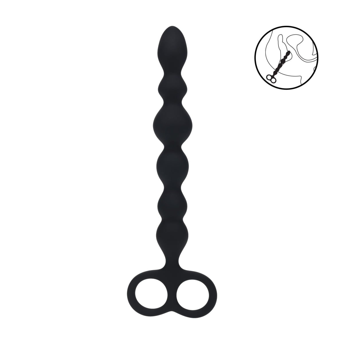 Anální dildo Levelz Beaded Silicone Anal Probe with Double Loop