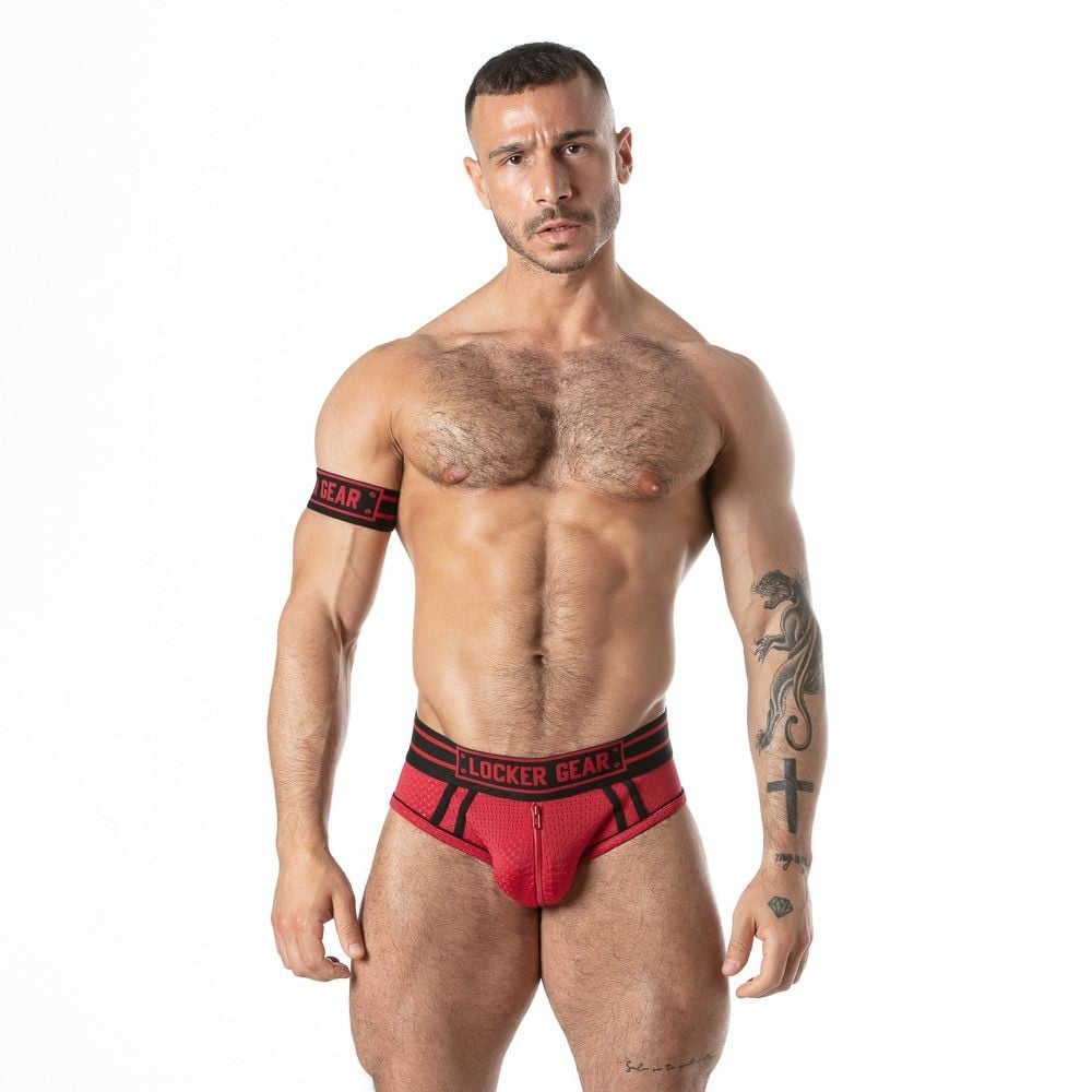 Jocksy Locker Gear LK0130 Sweat It Jock Brief červené