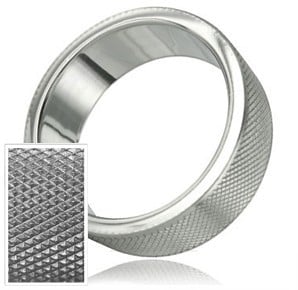 Erekční kroužek Slave4master Knurl 45 mm, ocelový erekční kroužek