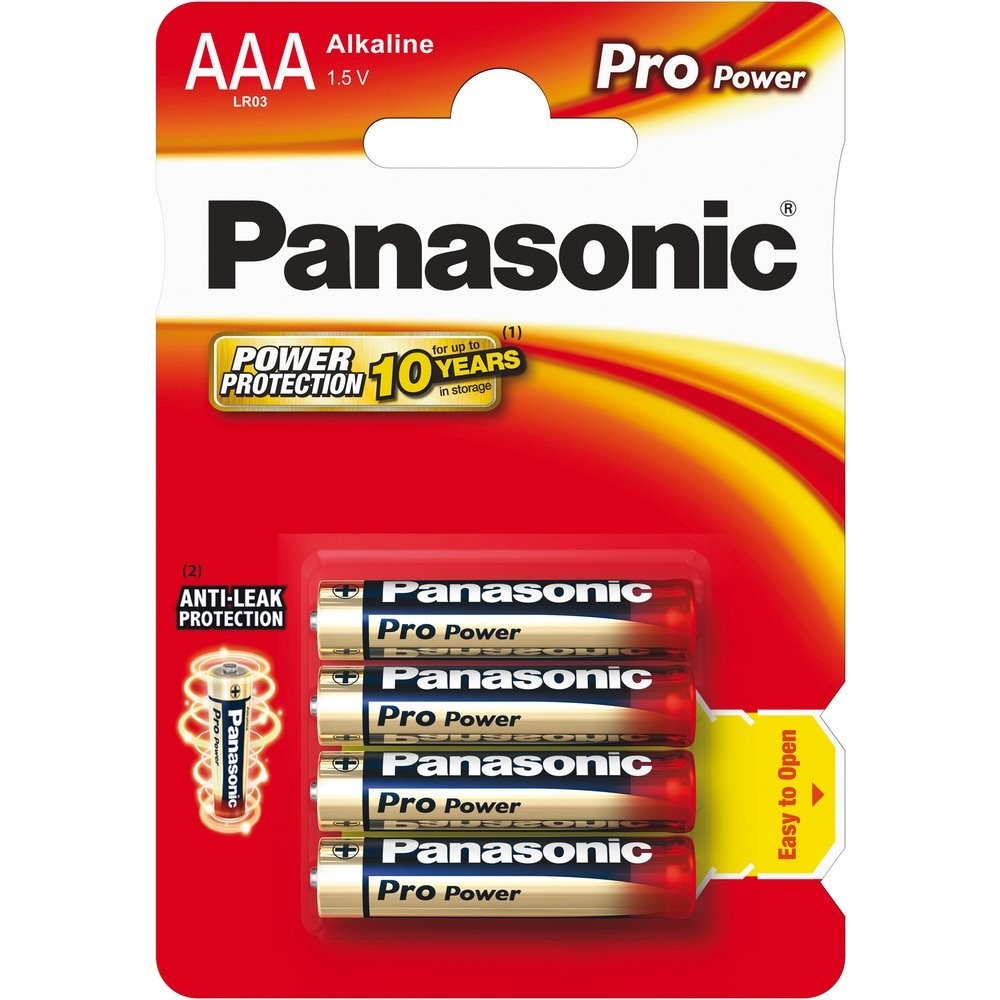 Panasonic AAA LR03 1,5 V Pro Power, mikrotužkové AAA batérie (4 ks)