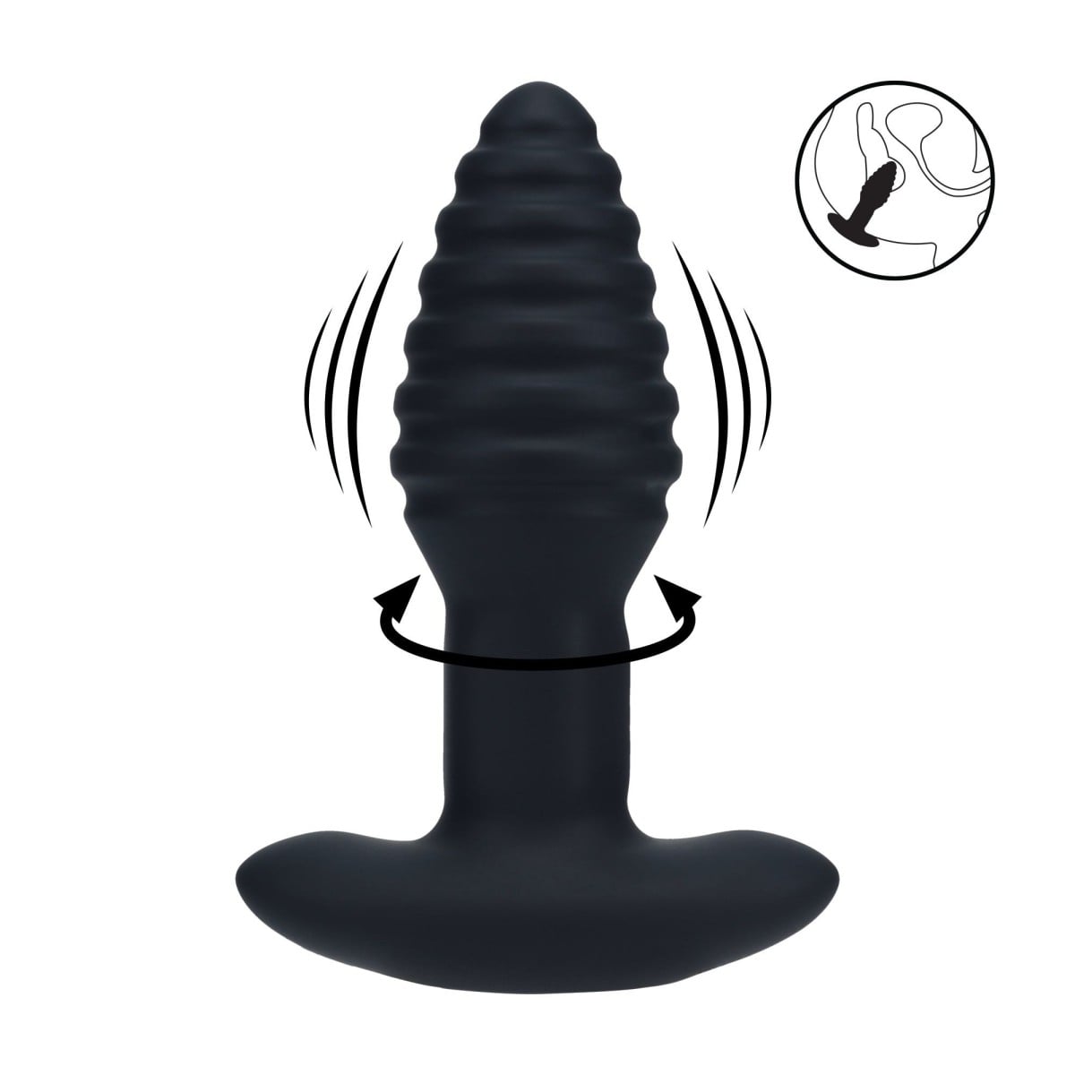 Levelz Vibrating & Rotating Ribbed Anal Plug