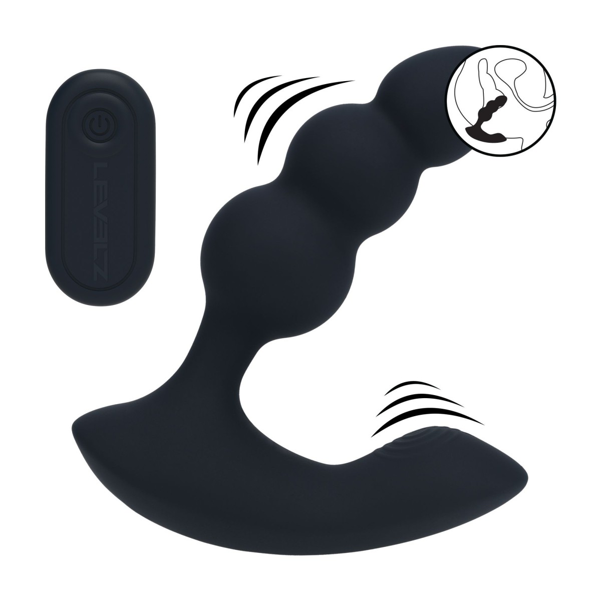 Vibračný stimulátor prostaty Levelz Dual Motor Beaded Vibrating Anal Plug