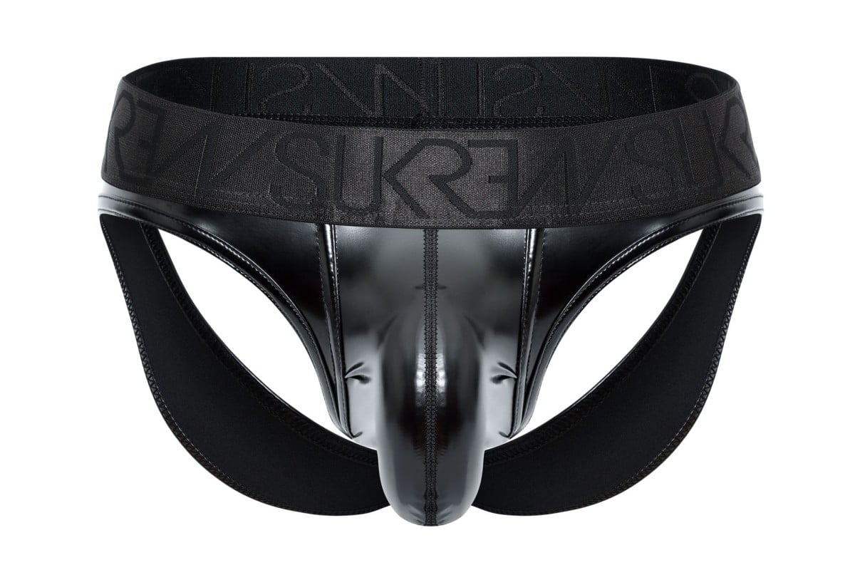 Slipy Sukrew Wet Look V Brief Fetish Black