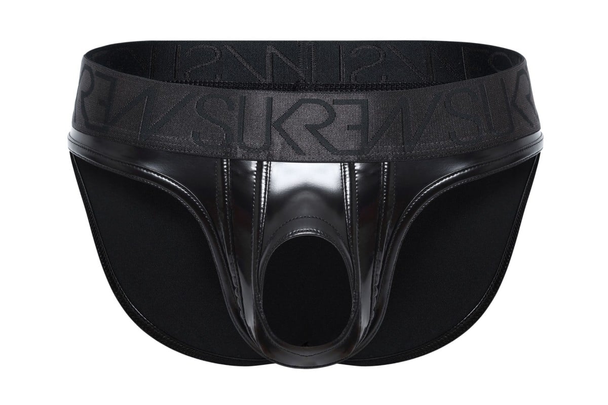 Slipy Sukrew Wet Look U-Style Brief Fetish Black