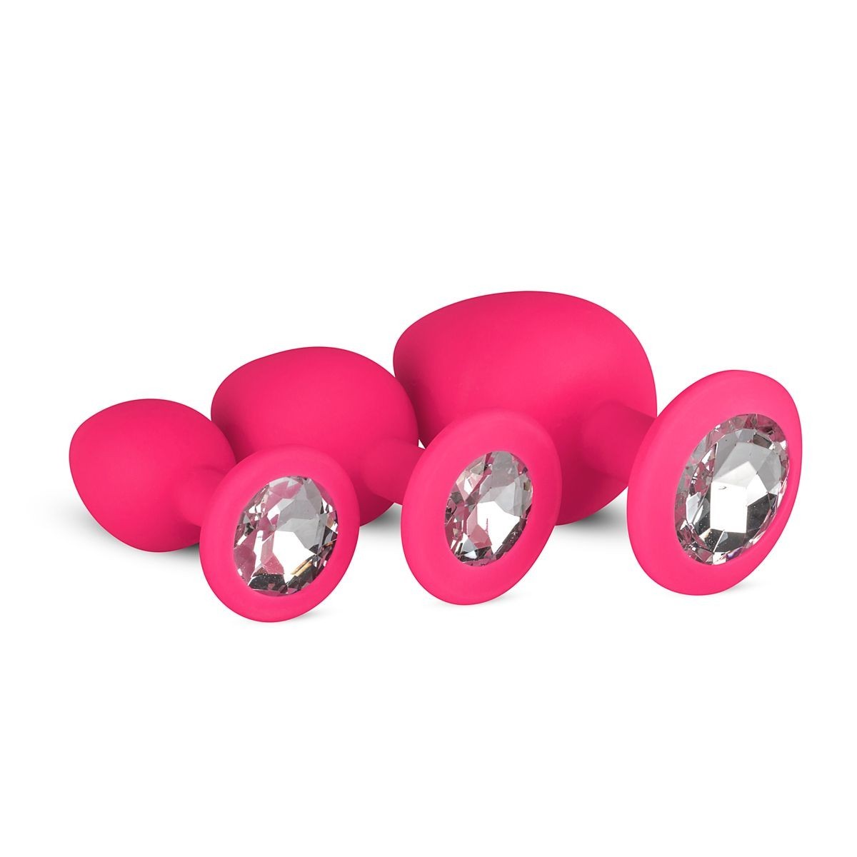 Sada análnych šperkov EasyToys Diamond Plug Set ružová
