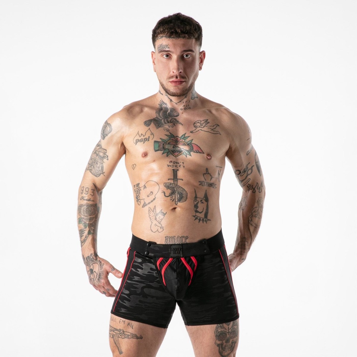 Boxerky Locker Gear LK0141 Full Military Access Trunk červené