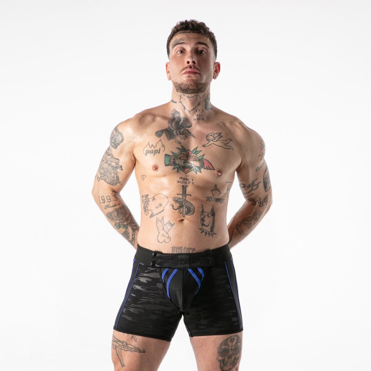 Boxerky Locker Gear LK0141 Full Military Access Trunk modré
