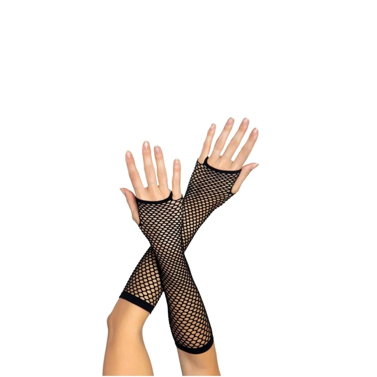 Rukavice Leg Avenue Triangle Net Fingerless Gloves čierne