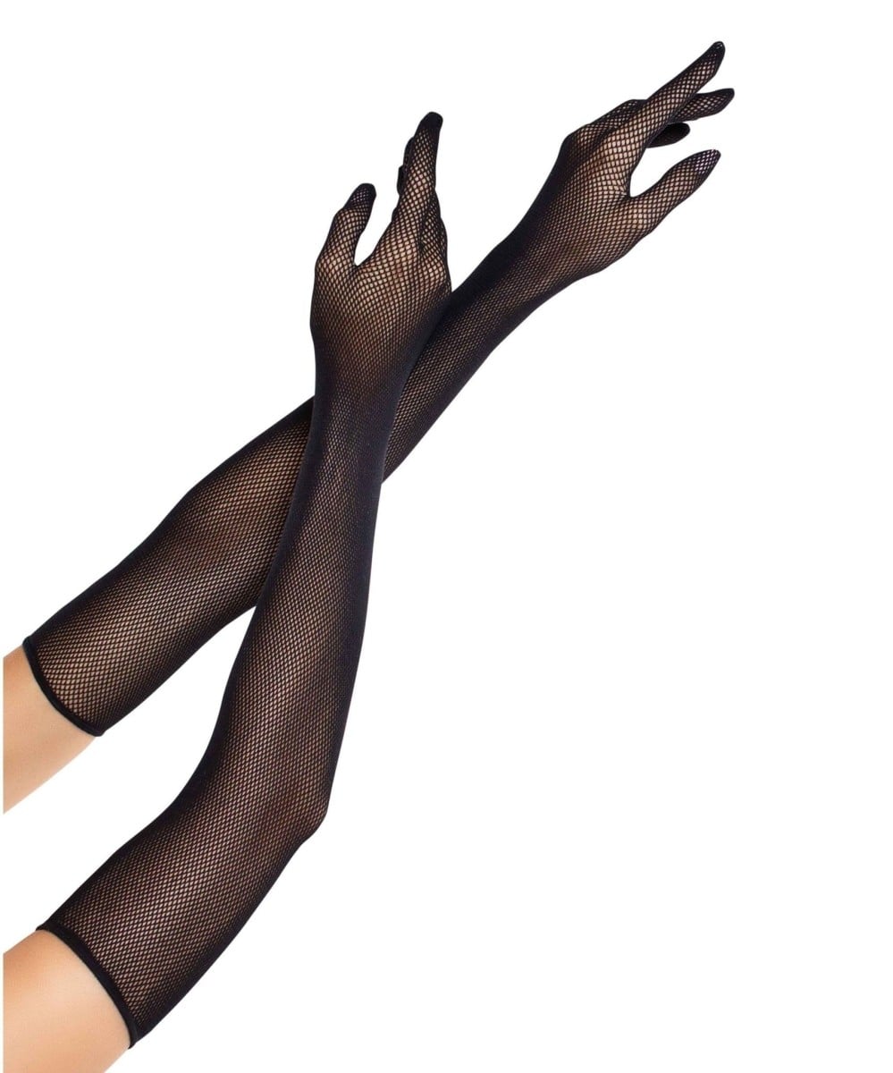 Rukavice Leg Avenue Opera Length Fishnet Gloves čierne
