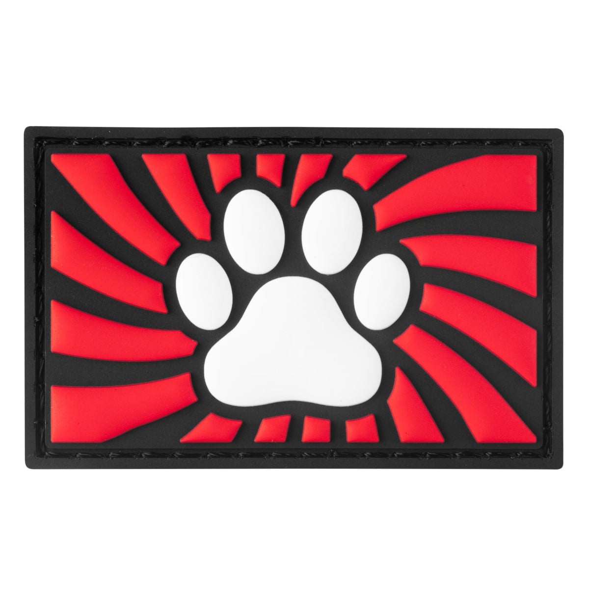 Darklands Red Paw Velcro Tag