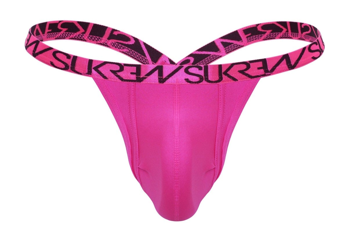Pánske tangá Sukrew Bubble Thong Party Pink