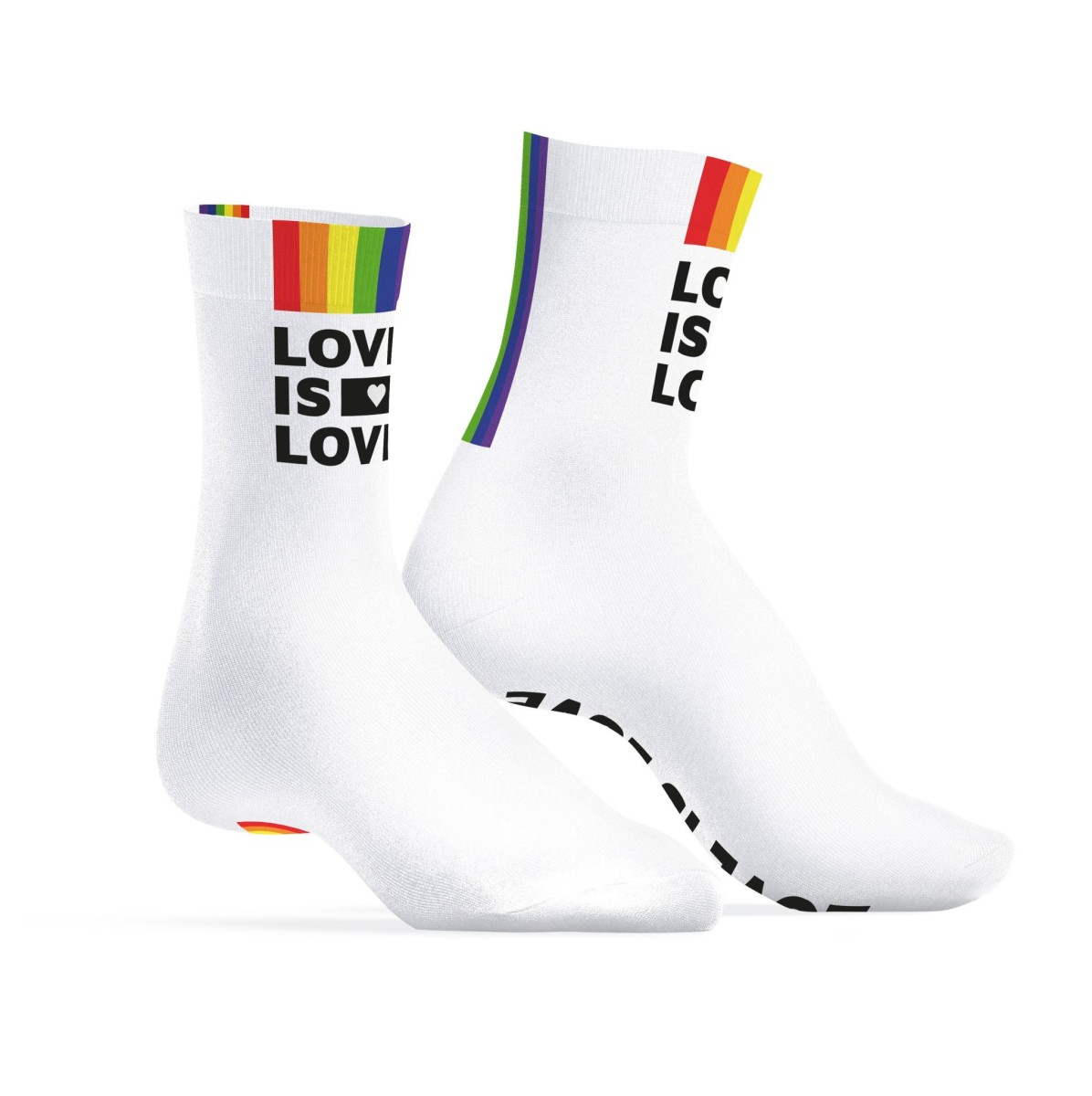Ponožky SneakXX Love is Love bílé