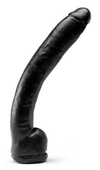 Hardastic Super Tyler, čierne vinylové dildo 39 x 5,5 cm