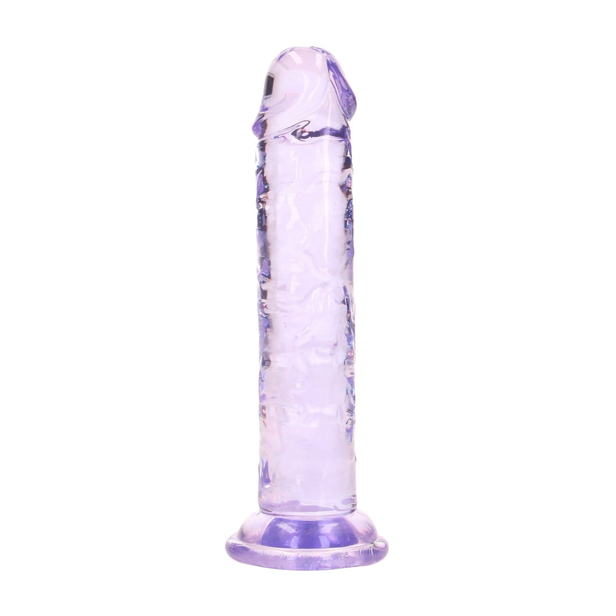 RealRock Crystal Clear Realistic 5″ Jelly Dildo Purple