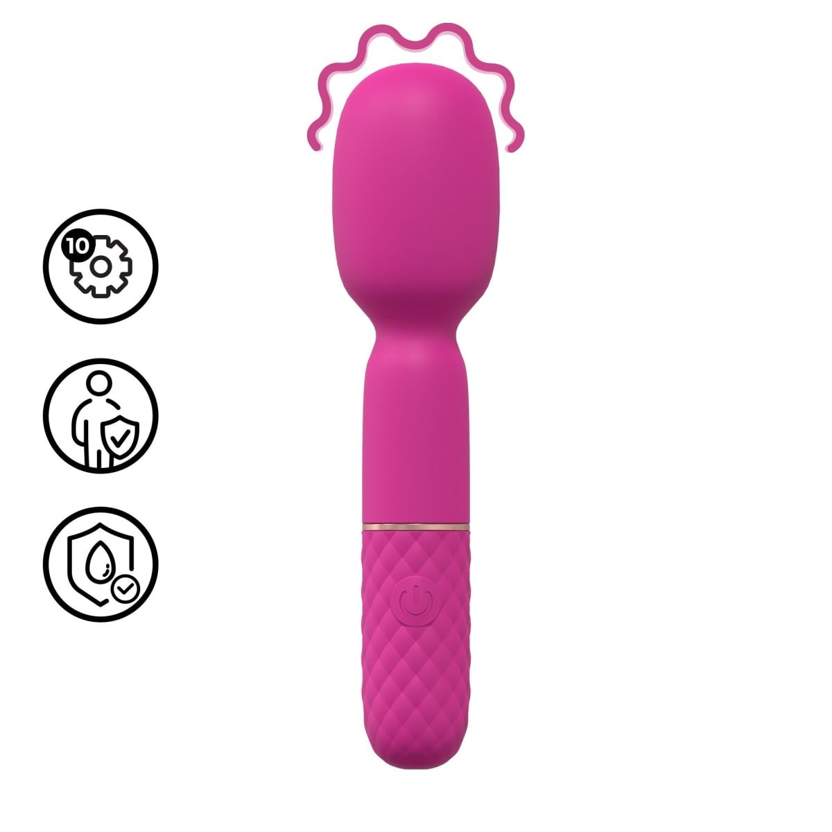Loveline Mini Wand Vibrator Pink
