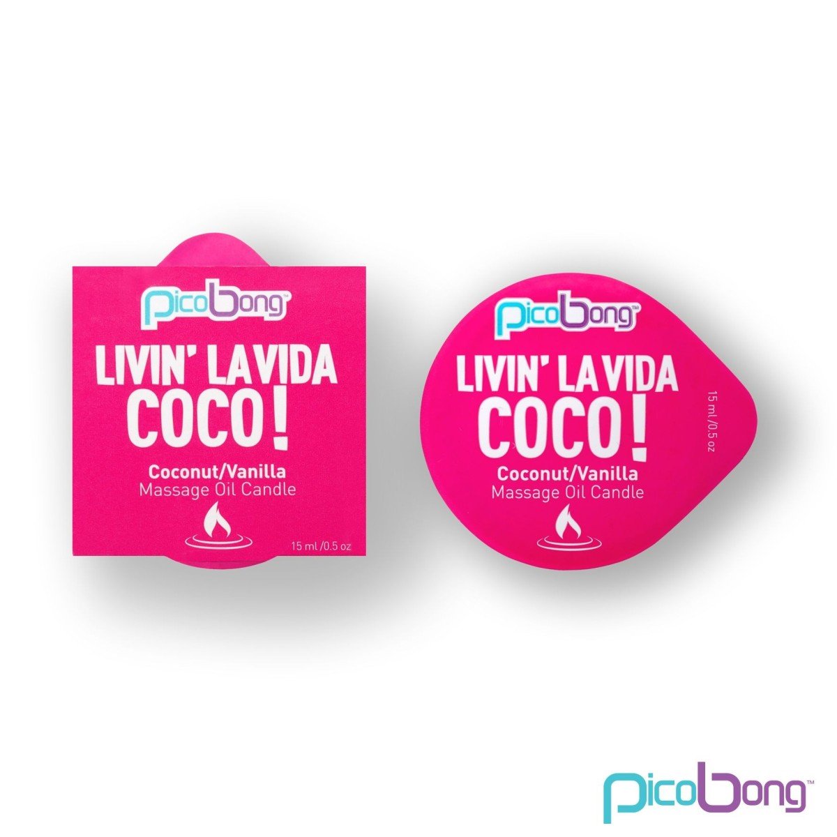 PicoBong Livin’ La Vida Coco!, nahrievaci masážny olej s vôňou kokosu a vanilky