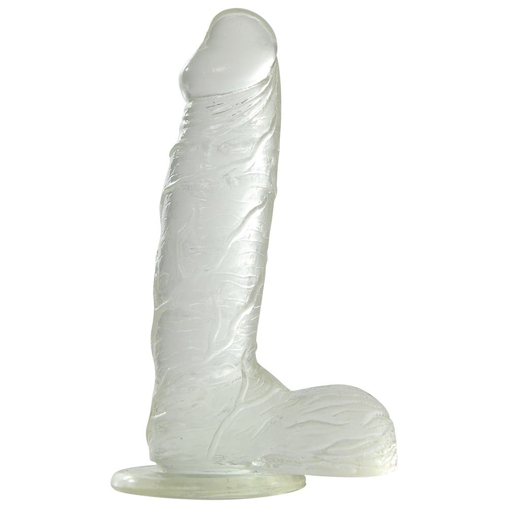 Gélové dildo Toyz4Lovers Real Rapture 7.5″ priehľadné, dildo s prísavkou 21 x 3,5–4,5 cm