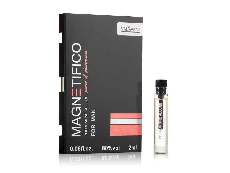 Valavani Magnetifico Pheromone Allure for Man 2 ml, dřevito-citrusovo-květinový pánský parfém pro zvýšení sexuální přitažlivosti