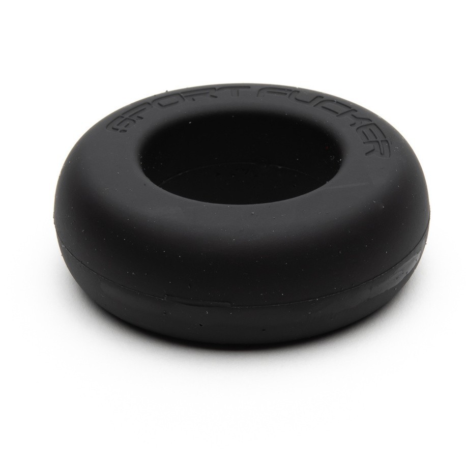 Erekční kroužek Sport Fucker Muscle Ring černý, masivní silikonový kroužek na penis