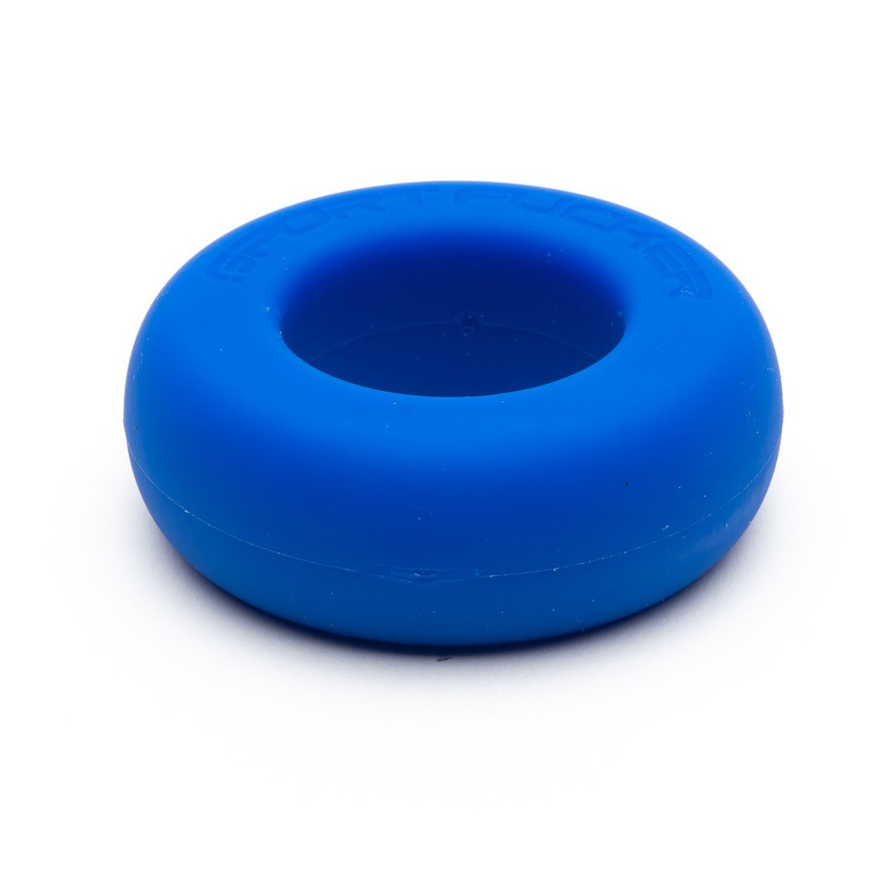 Erekční kroužek Sport Fucker Muscle Ring modrý, masivní silikonový kroužek na penis