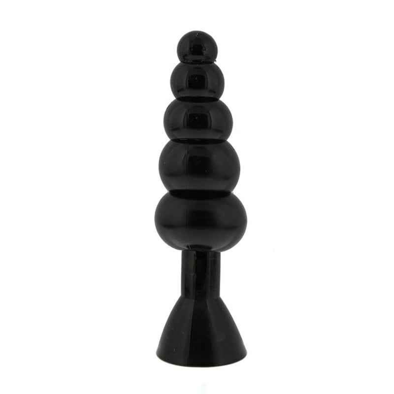 Análny kolík Bendable Butt Rattler čierny, ohybný análny kolík s prísavkou 20 x 2–5,6 cm