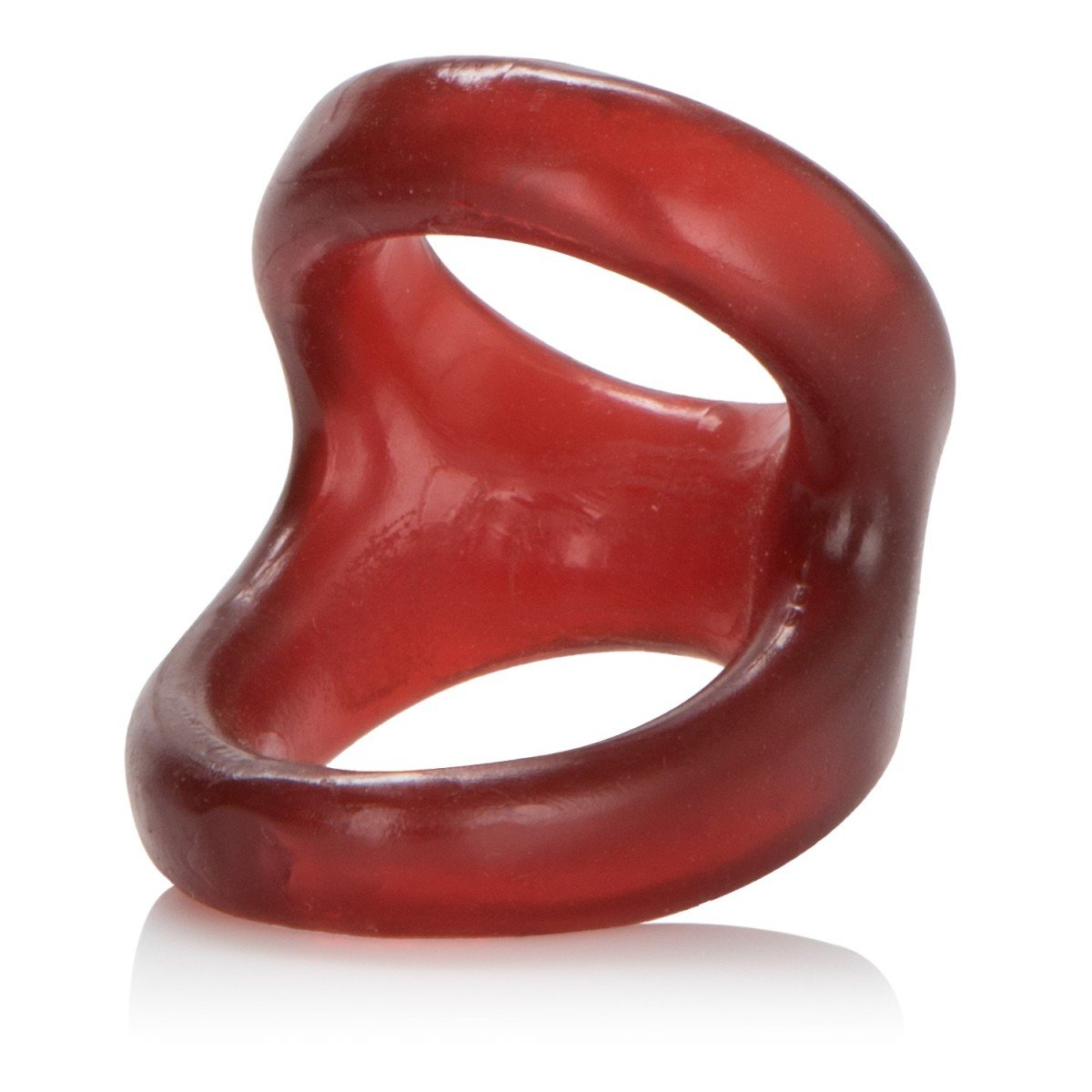 Erekční kroužek na penis a varlata COLT Snug Tugger červený, elastický dvojkroužek na penis a varlat