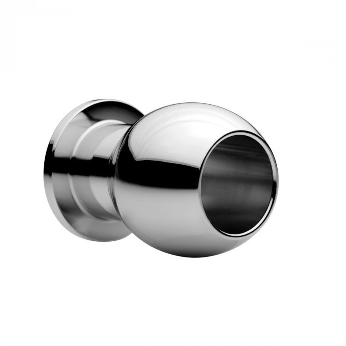 Master Series Large Abyss, stříbrný anální kolík s otvorem 7,5 x 4,9 cm