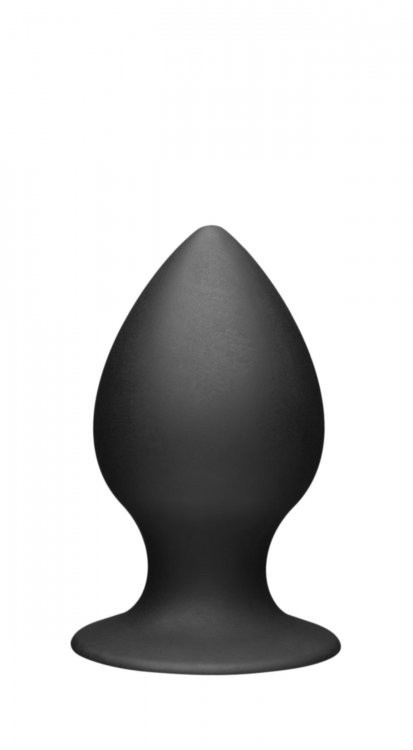 Tom of Finland Medium Silicone Anal Plug, čierny silikónový análny kolík 10 x 5,2 cm