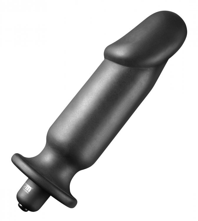Tom of Finland Silicone Vibrating Anal Plug, čierny silikónový análny kolík 13 x 3,5–4 cm