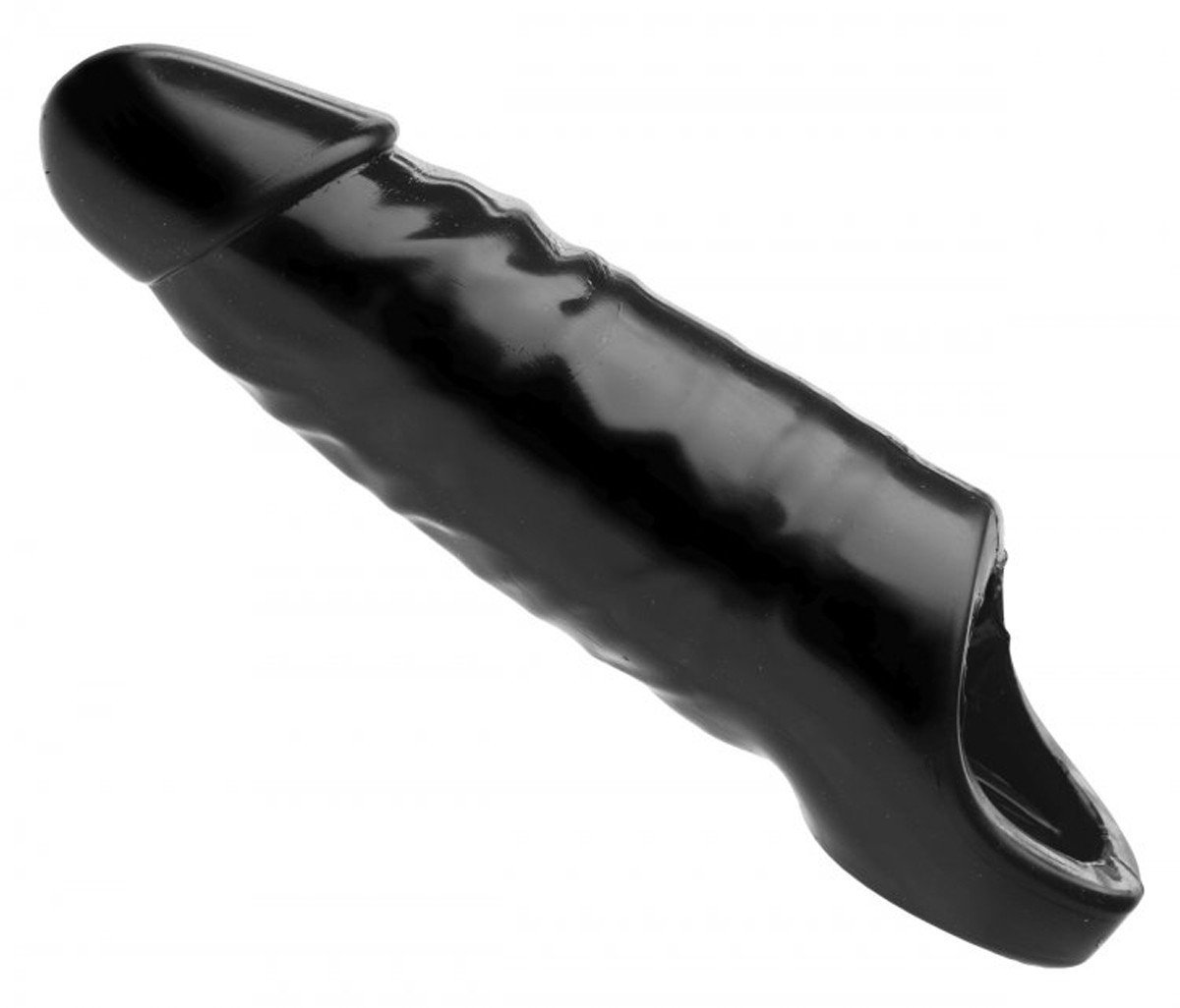 Master Series XL Black Mamba Cock Sheath, čierny návlek na penis 23 x 5,5–6,5 cm