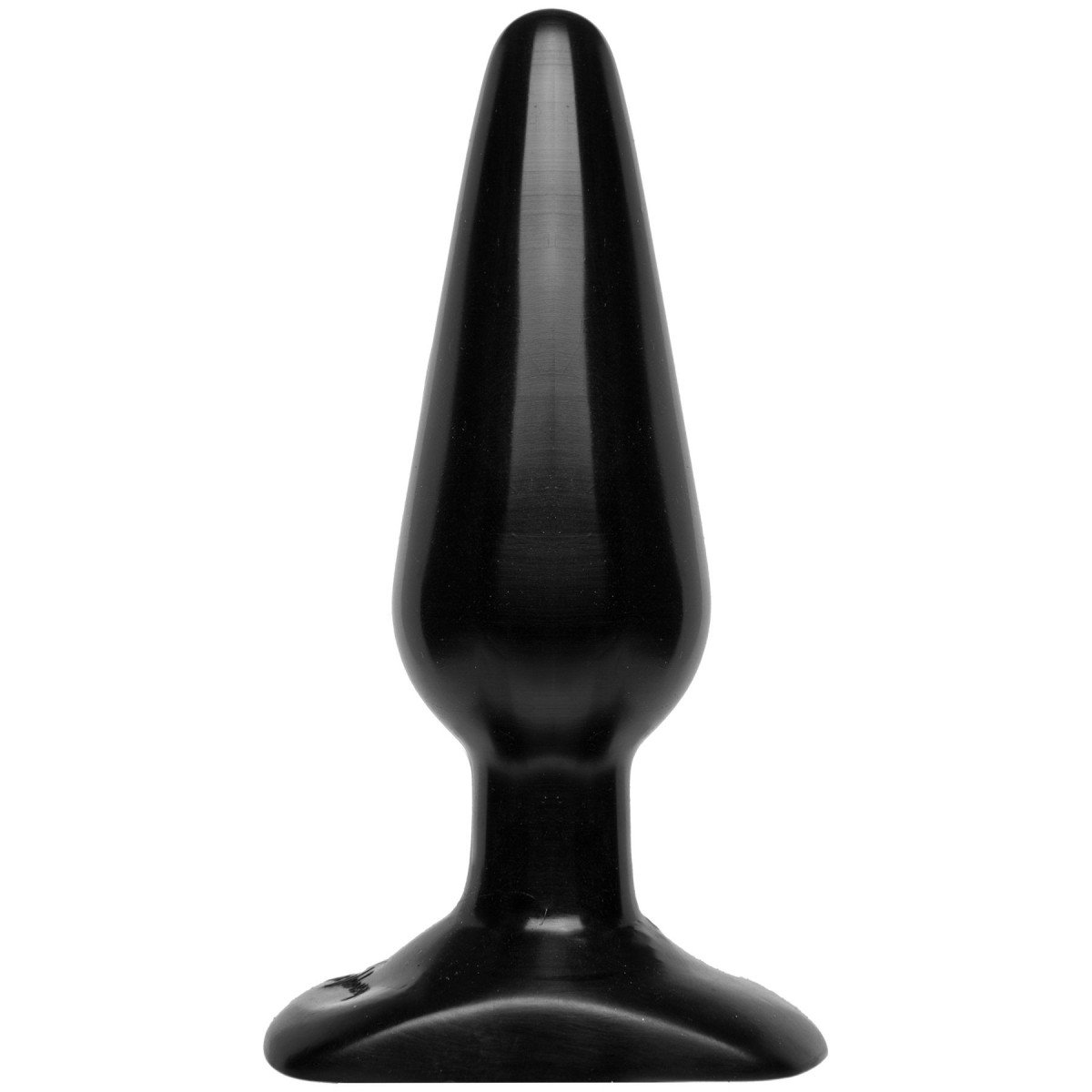 Doc Johnson Butt Plugs Smooth Classic Medium Black, čierny análny kolík 13,5 x 4,3 cm