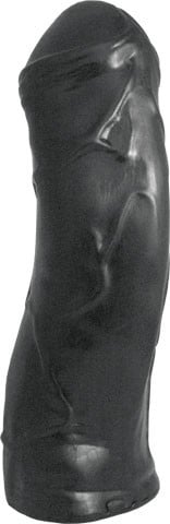 Domestic Partner Enigma, čierne vinylové análne dildo 37 x 8–12 cm