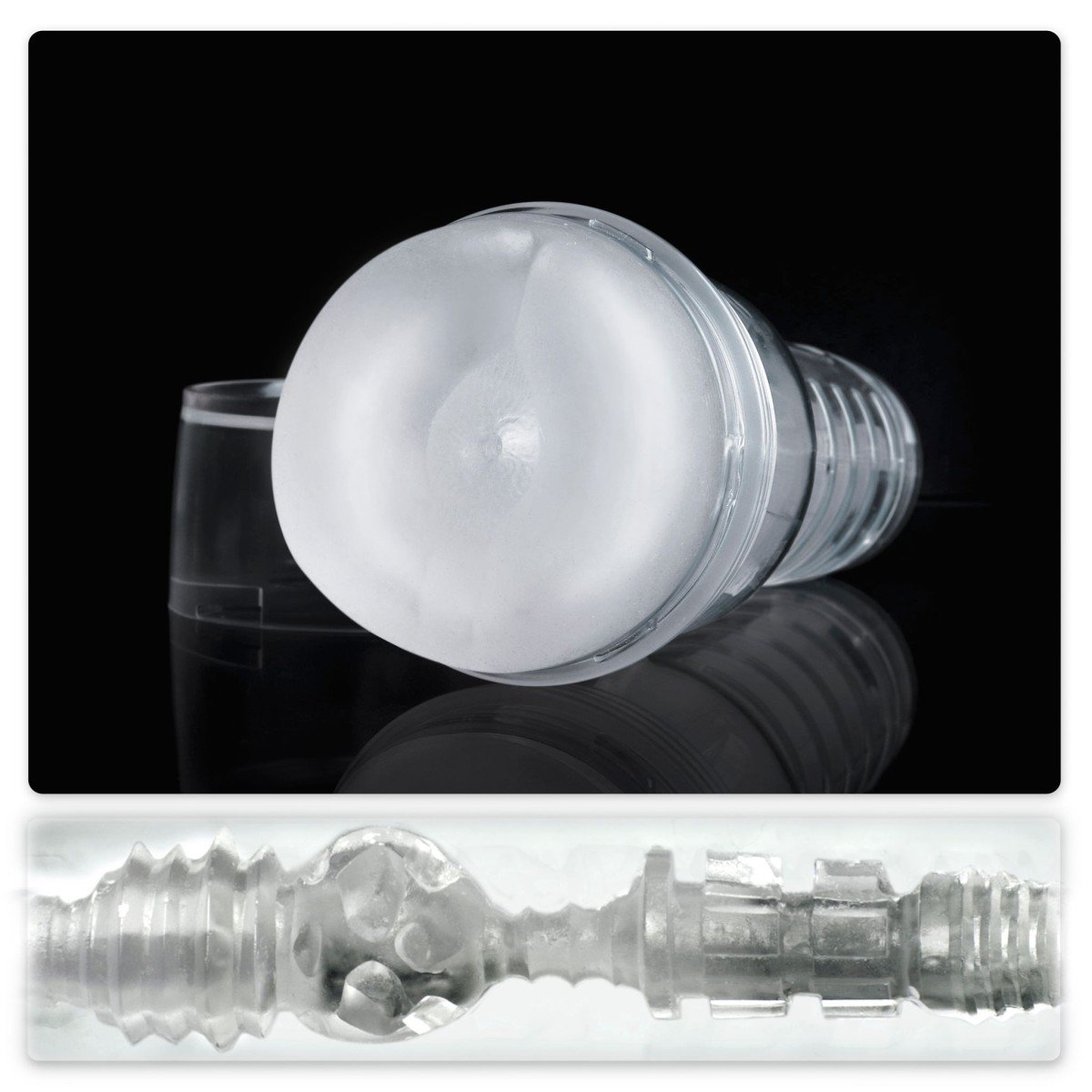 Fleshlight Ice Butt Crystal, průhledný realistický masturbátor – anál