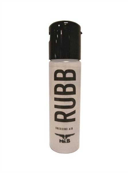 Mister B RUBB Dressing Aid 100 ml, silikónový prostriedok pre ľahké obliekanie gumy a latexu