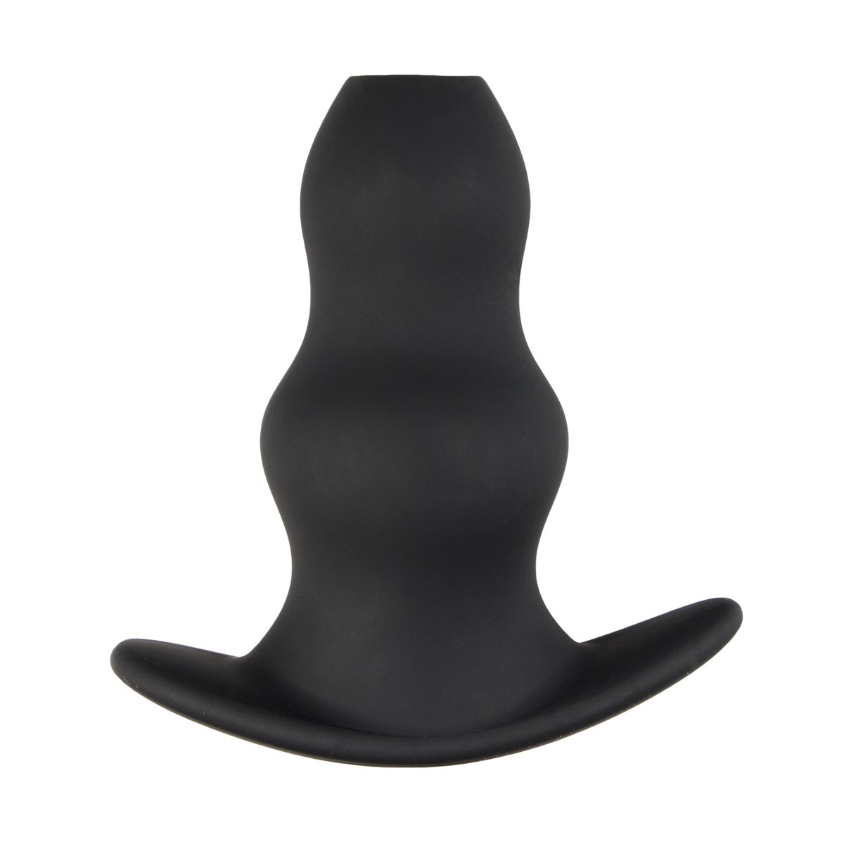 Sinner Gear Hollow Silicone Butt Plug Medium, černý dutý anální kolík 14 x 4–6,1 cm