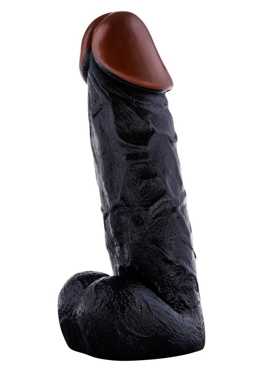 ToyJoy Prince of Namibia, hnědé dildo s přísavkou a varlaty 20 x 5,2 cm