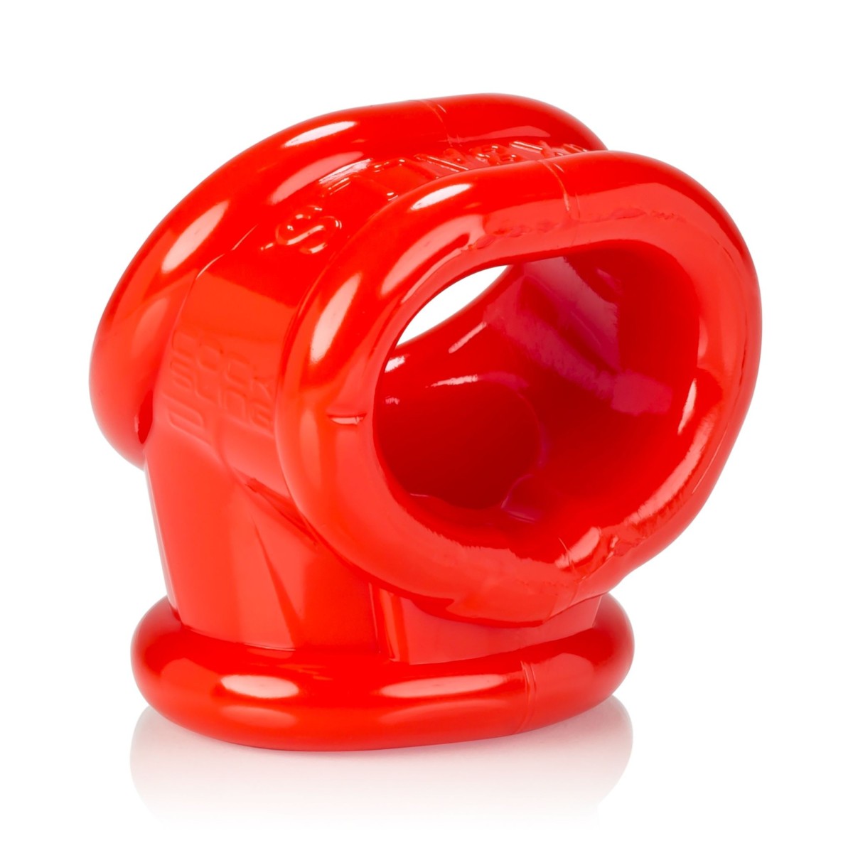 Erekční kroužek a natahovač varlat Oxballs Cocksling-2 červený, elastický erekční kroužek na penis a varlata