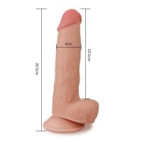 Realistické dildo s varlaty Lovetoy Skinlike Soft Cock 7″