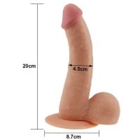 Realistické dildo s varlaty Lovetoy The Ultra Soft Dude 8.8″