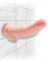 Realistické dildo so semenníkmi King Cock Plus 8″ Triple Density Fat Cock