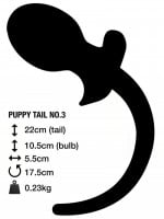 Anální kolík s ocasem M&K Puppy Tail No. 3